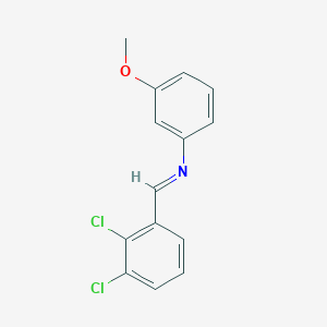 molecular formula C14H11Cl2NO B14816914 N-[(E)-(2,3-dichlorophenyl)methylidene]-3-methoxyaniline 