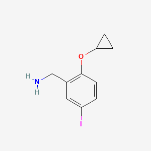 molecular formula C10H12INO B14816935 (2-Cyclopropoxy-5-iodophenyl)methanamine 