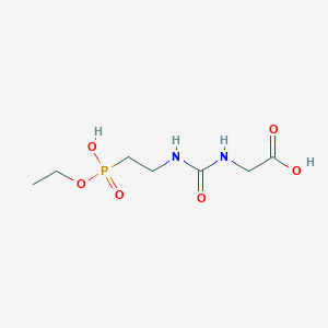 molecular formula C7H15N2O6P B14816963 N-({2-[Ethoxy(hydroxy)phosphoryl]ethyl}carbamoyl)glycine CAS No. 88981-31-1