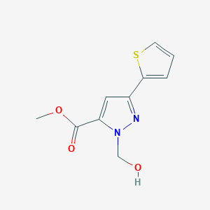 molecular formula C10H10N2O3S B1481698 methyl 1-(hydroxymethyl)-3-(thiophen-2-yl)-1H-pyrazole-5-carboxylate CAS No. 2097958-57-9