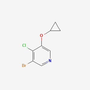 molecular formula C8H7BrClNO B14816996 3-Bromo-4-chloro-5-cyclopropoxypyridine 