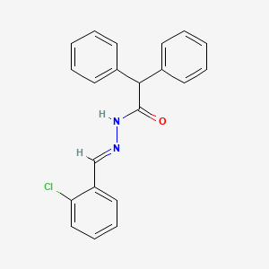 molecular formula C21H17ClN2O B14817003 N'-[(E)-(2-chlorophenyl)methylidene]-2,2-diphenylacetohydrazide 