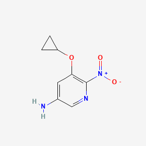 molecular formula C8H9N3O3 B14817034 5-Cyclopropoxy-6-nitropyridin-3-amine 