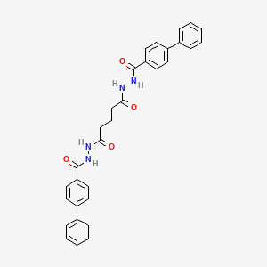 molecular formula C31H28N4O4 B14817052 N'~1~,N'~5~-bis(biphenyl-4-ylcarbonyl)pentanedihydrazide 