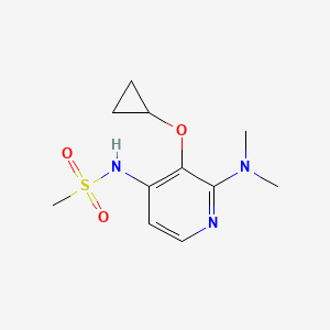 molecular formula C11H17N3O3S B14817144 N-(3-Cyclopropoxy-2-(dimethylamino)pyridin-4-YL)methanesulfonamide 