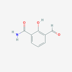 molecular formula C8H7NO3 B14817166 3-Formyl-2-hydroxybenzamide 