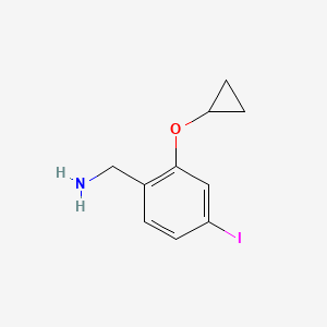 molecular formula C10H12INO B14817173 (2-Cyclopropoxy-4-iodophenyl)methanamine 