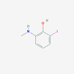 molecular formula C7H8INO B14817187 2-Iodo-6-(methylamino)phenol 