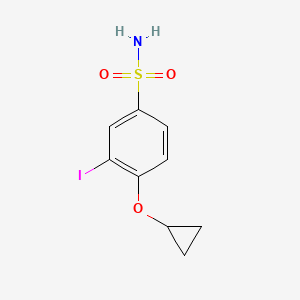 molecular formula C9H10INO3S B14817206 4-Cyclopropoxy-3-iodobenzenesulfonamide 