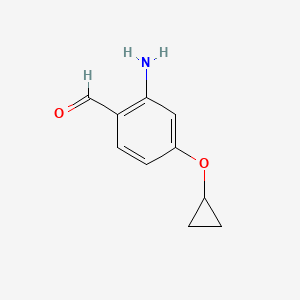 molecular formula C10H11NO2 B14817207 2-Amino-4-cyclopropoxybenzaldehyde 