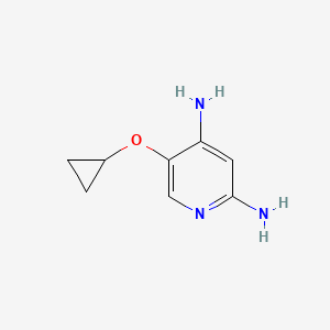 molecular formula C8H11N3O B14817222 5-Cyclopropoxypyridine-2,4-diamine 