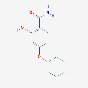 molecular formula C13H17NO3 B14817245 4-(Cyclohexyloxy)-2-hydroxybenzamide 