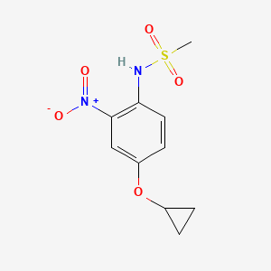 molecular formula C10H12N2O5S B14817269 N-(4-Cyclopropoxy-2-nitrophenyl)methanesulfonamide 