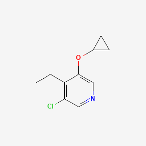 molecular formula C10H12ClNO B14817284 3-Chloro-5-cyclopropoxy-4-ethylpyridine 