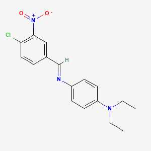 molecular formula C17H18ClN3O2 B14817311 N'-[(E)-(4-chloro-3-nitrophenyl)methylidene]-N,N-diethylbenzene-1,4-diamine 