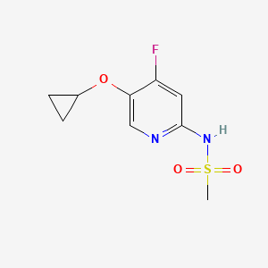 molecular formula C9H11FN2O3S B14817320 N-(5-Cyclopropoxy-4-fluoropyridin-2-YL)methanesulfonamide 
