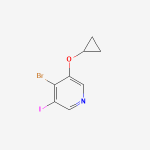 molecular formula C8H7BrINO B14817329 4-Bromo-3-cyclopropoxy-5-iodopyridine 
