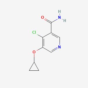 molecular formula C9H9ClN2O2 B14817362 4-Chloro-5-cyclopropoxynicotinamide 