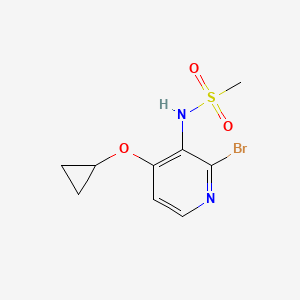 molecular formula C9H11BrN2O3S B14817379 N-(2-Bromo-4-cyclopropoxypyridin-3-YL)methanesulfonamide CAS No. 1243361-57-0