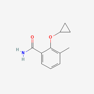 molecular formula C11H13NO2 B14817421 2-Cyclopropoxy-3-methylbenzamide 