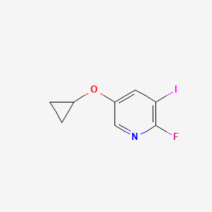 molecular formula C8H7FINO B14817435 5-Cyclopropoxy-2-fluoro-3-iodopyridine 