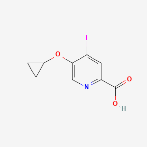 molecular formula C9H8INO3 B14817469 5-Cyclopropoxy-4-iodopicolinic acid 