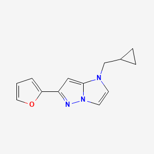 molecular formula C13H13N3O B1481747 1-(cyclopropylmethyl)-6-(furan-2-yl)-1H-imidazo[1,2-b]pyrazole CAS No. 2097969-44-1