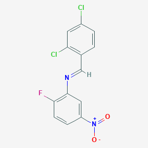 molecular formula C13H7Cl2FN2O2 B14817519 N-[(E)-(2,4-dichlorophenyl)methylidene]-2-fluoro-5-nitroaniline 