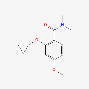 molecular formula C13H17NO3 B14817536 2-Cyclopropoxy-4-methoxy-N,N-dimethylbenzamide 