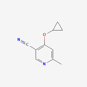 molecular formula C10H10N2O B14817604 4-Cyclopropoxy-6-methylnicotinonitrile 