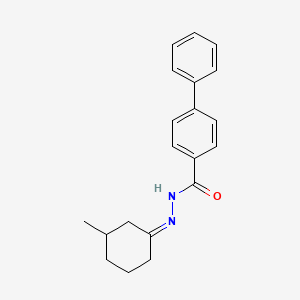 molecular formula C20H22N2O B14817608 N'-[(1Z)-3-methylcyclohexylidene]biphenyl-4-carbohydrazide 