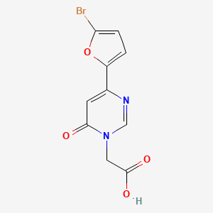 molecular formula C10H7BrN2O4 B1481769 2-(4-(5-bromofuran-2-yl)-6-oxopyrimidin-1(6H)-yl)acetic acid CAS No. 2098017-85-5