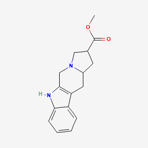molecular formula C16H18N2O2 B14817756 methyl 2,3,5,6,11,11a-hexahydro-1H-indolizino[6,7-b]indole-2-carboxylate 