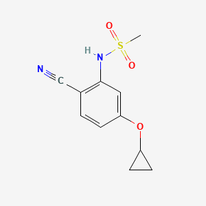 molecular formula C11H12N2O3S B14817801 N-(2-Cyano-5-cyclopropoxyphenyl)methanesulfonamide 
