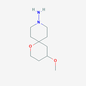 molecular formula C10H20N2O2 B1481783 4-Methoxy-1-oxa-9-azaspiro[5.5]undecan-9-amine CAS No. 2097955-53-6