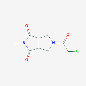 molecular formula C9H11ClN2O3 B1481786 5-(2-chloroacetyl)-2-methyltetrahydropyrrolo[3,4-c]pyrrole-1,3(2H,3aH)-dione CAS No. 2098015-67-7