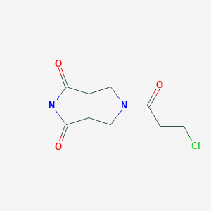molecular formula C10H13ClN2O3 B1481787 5-(3-chloropropanoyl)-2-methyltetrahydropyrrolo[3,4-c]pyrrole-1,3(2H,3aH)-dione CAS No. 2098103-04-7
