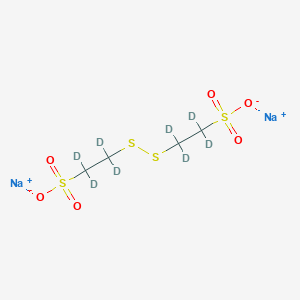 molecular formula C4H8Na2O6S4 B14817950 Disodium;1,1,2,2-tetradeuterio-2-[(1,1,2,2-tetradeuterio-2-sulfonatoethyl)disulfanyl]ethanesulfonate 
