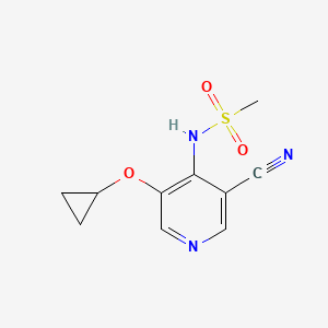 molecular formula C10H11N3O3S B14817968 N-(3-Cyano-5-cyclopropoxypyridin-4-YL)methanesulfonamide 