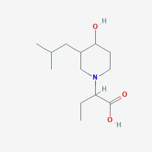 molecular formula C13H25NO3 B1481797 2-(4-Hydroxy-3-isobutylpiperidin-1-yl)butanoic acid CAS No. 2097945-47-4