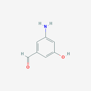 molecular formula C7H7NO2 B14818060 3-Amino-5-hydroxybenzaldehyde 