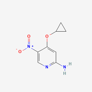 molecular formula C8H9N3O3 B14818111 4-Cyclopropoxy-5-nitropyridin-2-amine 