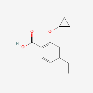 molecular formula C12H14O3 B14818146 2-Cyclopropoxy-4-ethylbenzoic acid 