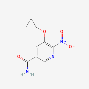 molecular formula C9H9N3O4 B14818184 5-Cyclopropoxy-6-nitronicotinamide 