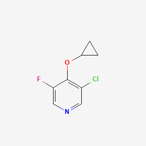 molecular formula C8H7ClFNO B14818200 3-Chloro-4-cyclopropoxy-5-fluoropyridine 