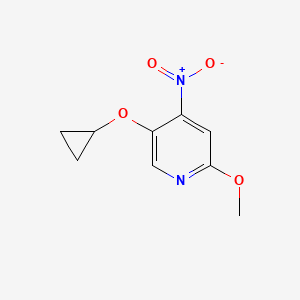 molecular formula C9H10N2O4 B14818205 5-Cyclopropoxy-2-methoxy-4-nitropyridine 