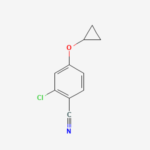 molecular formula C10H8ClNO B14818225 2-Chloro-4-cyclopropoxybenzonitrile 