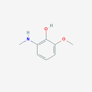 molecular formula C8H11NO2 B14818259 2-Methoxy-6-(methylamino)phenol 