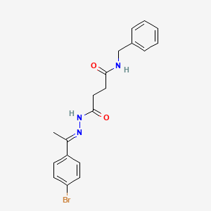 molecular formula C19H20BrN3O2 B14818316 N-benzyl-4-{(2E)-2-[1-(4-bromophenyl)ethylidene]hydrazinyl}-4-oxobutanamide 