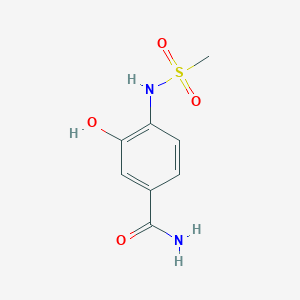molecular formula C8H10N2O4S B14818329 3-Hydroxy-4-(methylsulfonamido)benzamide 